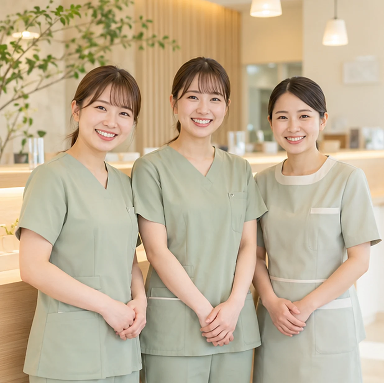 笑顔のスタッフ3名